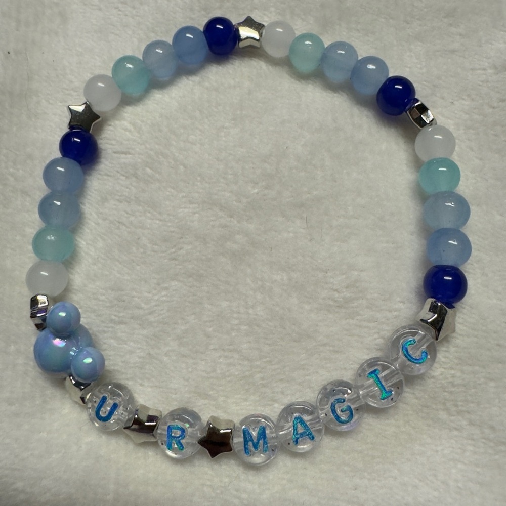 3 Blue Bracelets for Disney fans or for Cast member thank you gift